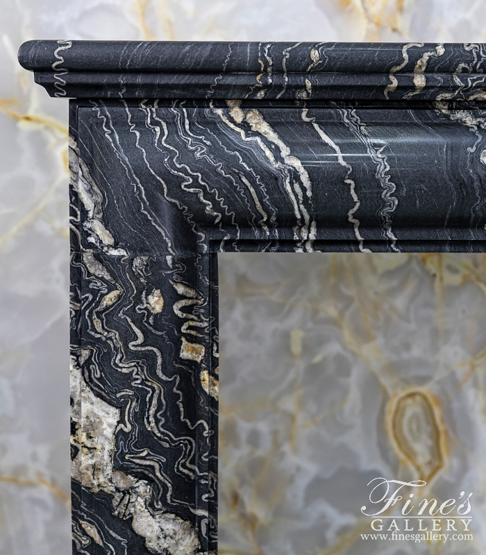 Marble Fireplaces  - Bolection Style Mantel With Shelf In Tropical Storm Quartz - MFP-2615